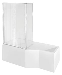 Besco Akrylátová atypická vana s vanovou zástěnou INTEGRA VK 3 150x75 (170x75) Barva: Bílá, Rozměry (cm): 150x75, Orientace: Levá