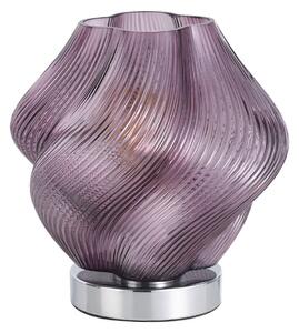 EGLO Stolní lampa Meliciano, fialová, sklo, výška 23 cm, E27, Fialová / růžová / barva růže, Obývací pokoj / jídelna, Sklo