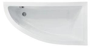 Besco Akrylátová asymetrická vana Praktika 140x70 (150x70) Barva: Bílá, Rozměry (cm): 140x70, Orientace: Pravá