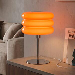 EGLO Stolní lampa Tortora, oranžová, sklo, kov, výška 30 cm, E14, Žlutá / oranžová, Obývací pokoj / jídelna, Sklo, Young lifestyle