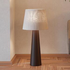 EGLO Stojací lampa Patemisco, hnědá/přírodní, ocel, textil, výška 90 cm, Hnědá / rez, Obývací pokoj / jídelna, kov