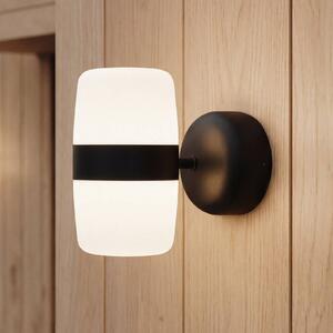 Northern Nástěnné světlo LED Hall, matná černá, Ø 23 cm, 2žárovkové, stmívatelný, Černá, Koupelna, Hliník, Design