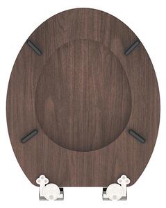 Eisl Sanitär WC prkénko MDF Soft Close Dark Wood 80193