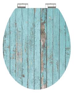 Eisl Sanitär WC prkénko MDF Soft Close Blue Wood 80536