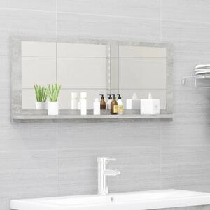 Koupelnové zrcadlo betonově šedé 90 x 10,5 x 37 cm dřevotříska
