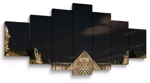 Obraz - Louvre v noci (210x100 cm)