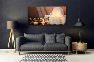 Akrylový obraz Svíčky Vana Umění 120x60 cm