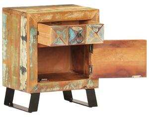 Noční stolek 40 x 30 x 50 cm masivní recyklované dřevo