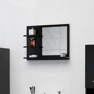 Koupelnové zrcadlo černé 60 x 10,5 x 45 cm dřevotříska