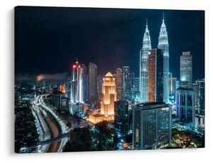 Obraz - Noc v Kuala Lumpur (70x50 cm)