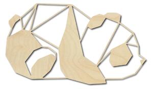 Vyřezávaný obraz na zeď panda - TUFUK: Přírodní překližka - Topol přírodní 40 x 23 cm 3850-41053 PR0242 HEU+