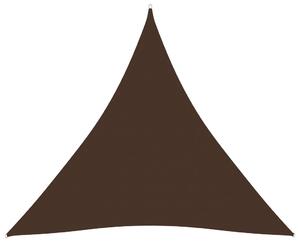 Stínící plachta oxfordská látka trojúhelníková 5x5x5 m hnědá
