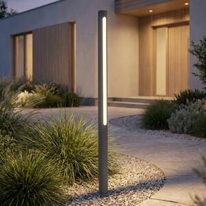 Lindby LED osvětlení cesty Liravel, výška 90 cm, antracitová, IP65, Černá, Hliník, Moderní