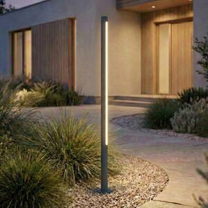 Lindby LED osvětlení cesty Liravel, výška 115 cm, antracitová barva, IP65, Černá, Hliník, Moderní