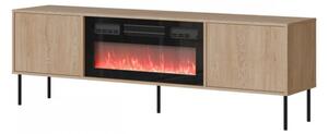 TV skříňka s krbem Tugba 180 EF 2D, Barva: dub cremona 5903211483035