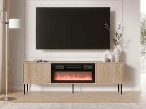 TV skříňka s krbem Tugba 180 EF 2D, Barva: dub cremona 5903211483035