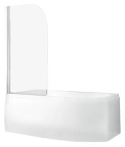 Roltechnik Outlet Vanová zástěna iBATH FOLD PRO Varianta: šířka: 81 cm - (iBATH_FOLD_PRO-810 - 4000776), Barva profilů a typ výplně: profily: bílá, výplň: transparent