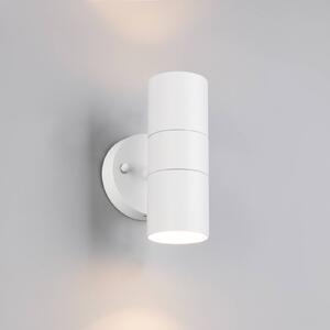 Trio Lighting Venkovní nástěnné svítidlo Turia, matná bílá, výška 16 cm, kov, stmívatelný, Bílá / opál, Hliník, Moderní