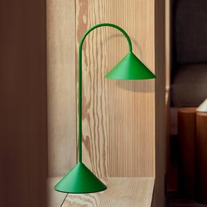 FRANDSEN LED stolní lampa na baterie Grasp, zelená, výška 47 cm, stmívatelný, Zelená, kov, Design