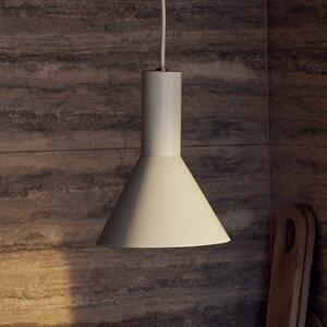 FRANDSEN Závěsné světlo Lyss, béžové, kov, Ø 18 cm, E27, stmívatelný, Krémová / jantar, Obývací pokoj / jídelna, kov, Design