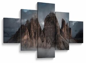 Obraz - Tři Zuby, Italské Dolomity (125x70 cm)
