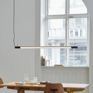 GEJST závěsné světlo Radent, černá, délka 70 cm, G13 LED, Černá, Obývací pokoj / jídelna, kov