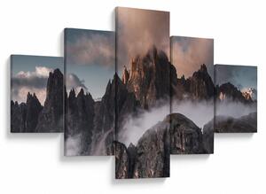 Obraz - Italské dolomity schované v mlze (125x70 cm)