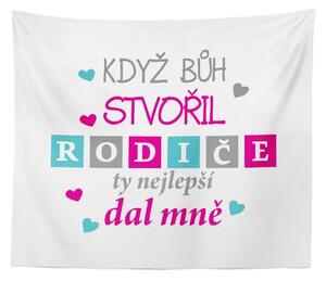 Sablio Deka Když Bůh stvořil rodiče: 150x120 cm