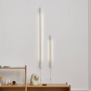 GEJST Nástěnné světlo Radent zástrčka, bílé, výška 70 cm, G13 LED, Bílá / opál, Obývací pokoj / jídelna, kov