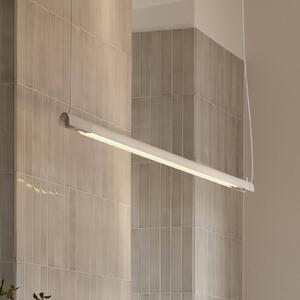 GEJST závěsné světlo Radent, bílé, délka 138 cm, G13 LED, Bílá / opál, Obývací pokoj / jídelna, kov