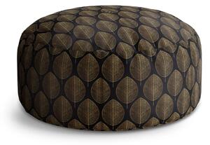 Sablio Taburet Circle Zlaté listy: 38x48 cm