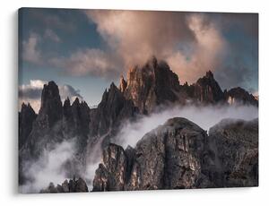 Obraz - Italské dolomity schované v mlze (70x50 cm)