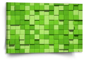 Sablio Obraz Green Blocks 3D - 120x80 cm