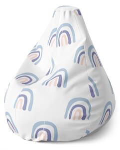 Sablio Sedací vak Pear Duha - 70 x 95 x 15 cm