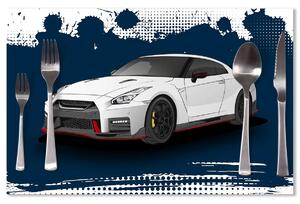 Sablio Prostírání Nissan GTR 35 Modrý: 40x30cm