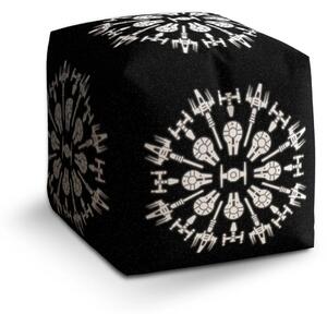 Sablio Taburet Cube Star Wars Vesmírné lodě - 40x40x40 cm