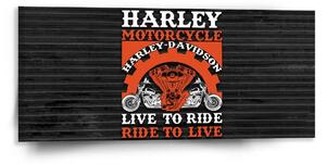 Sablio Obraz Harley-Davidson Live to ride, ride to live - 110x50 cm