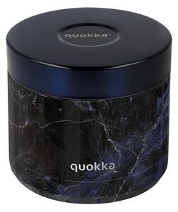 Nerezová dóza na potraviny, Whim, Quokka, 600 ml, black marble