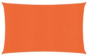 Plachta proti slunci 160 g/m² obdélník oranžová 5 x 7 m HDPE