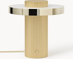 Malá stolní LED lampa's vlnitou podstavou Elna