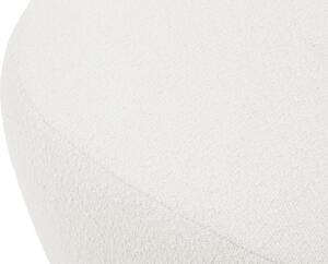 Bílý látkový puf MICADONI Saamit 76 x 67 cm