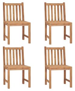 Zahradní židle s poduškami 4 ks masivní teak