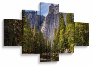 Obraz - Pod Yosemite skálou (125x70 cm)