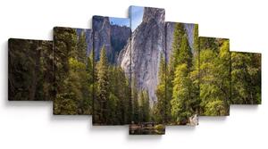 Obraz - Pod Yosemite skálou (210x100 cm)