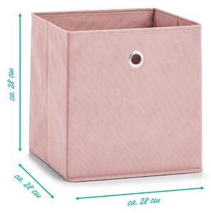 Růžový úložný box, 28 x 28cm, ZELLER