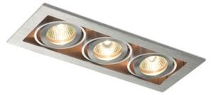 RED R10148 Zápustné svítidlo FIZZ III náklopná česaný hliník 12V G5,3 3x50W - RED - DESIGN RENDL