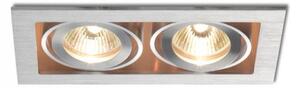 RED R10147 Zápustné svítidlo FIZZ II náklopná česaný hliník 12V G5,3 2x50W - RED - DESIGN RENDL