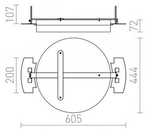 RED R12527 COIMBRA zápustná černá 230V LED 24W 3000K - RED - DESIGN RENDL