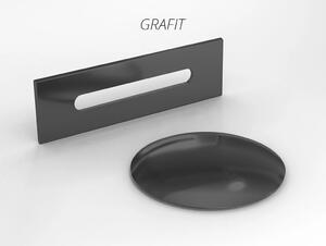 Besco Akrylátová obdélníková vana Vica Slim Plus 170x80, s přepadem Rozměry (cm): 170x80, Typ a barva výpustě: Alcaplast Click-Clack se šterbinovým přepadem, grafit