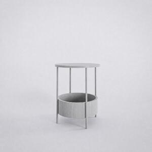 Odkládací stolek APOLO - soft platinová/šedá
